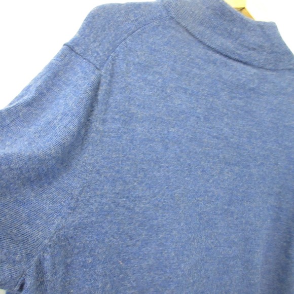 Nordstrom 100% Washable Merino Wool Sweater Men XL Blue 1/4 Zip Pullover 388 - Picture 6 of 13